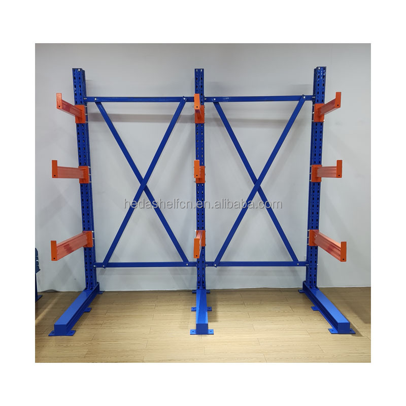 Double Sided Heavy Duty Cantilever Racking System Cantilever Racks Industrial Shelves Warehouse Racks