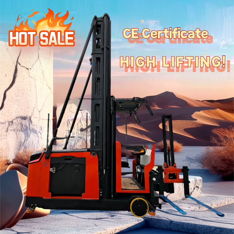 Narrow Aisle Turret Truck With Rising Cabin, Electric Articulated Stacker For High Rack Warehouse Storage And Retrieval