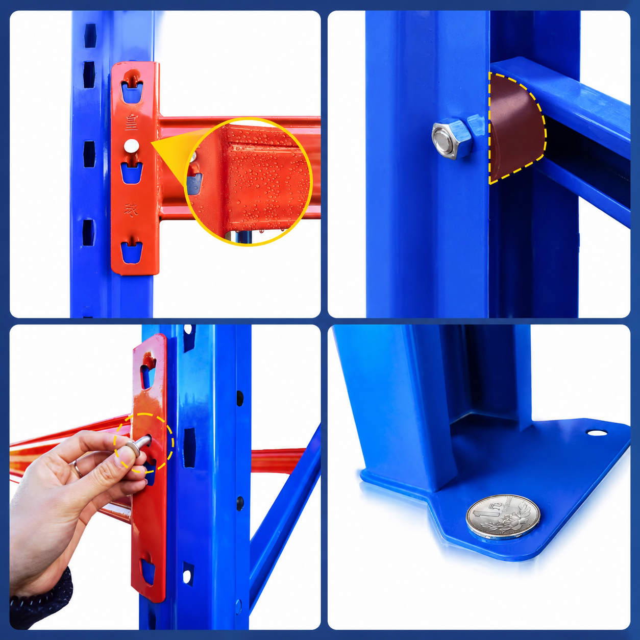 Industrial Steel Heavy Duty Pallet Storage Shelves Systems Stacking Rack Units with 5000KG Load-Bearing CE Certified