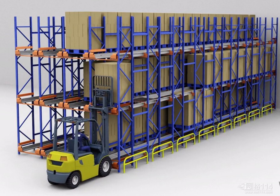 Automated Radio Shuttle Rack High Density Warehouse Storage System 2 Way Pallet Racking FIFO LIFO for Boxed Goods