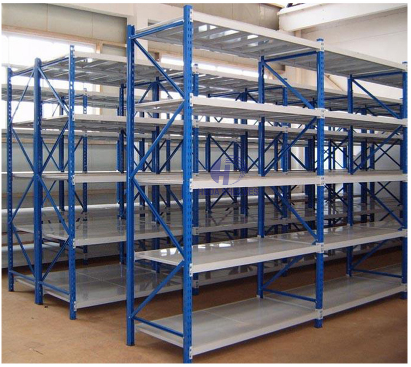 Heda Manufacture Factory Heavy Duty Industrial Warehouse Storage Rack Shelf Steel Racking System for Stacking Racks & Shelves