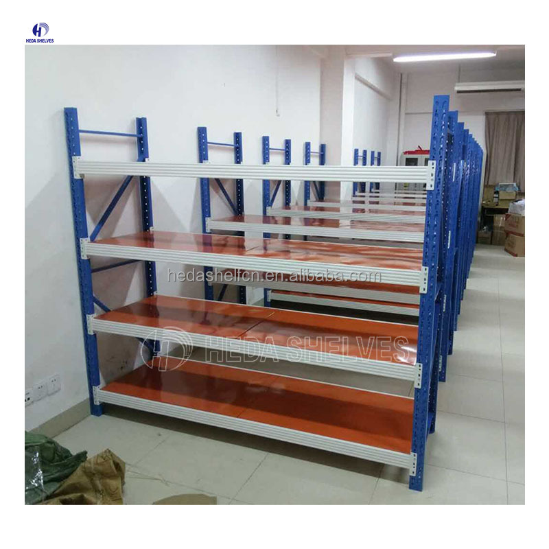 Heavy Duty Metal Garage Shelving Industrial Shelves 4 Tier Boltless Durable Shelves Warehouse Longspan Rack