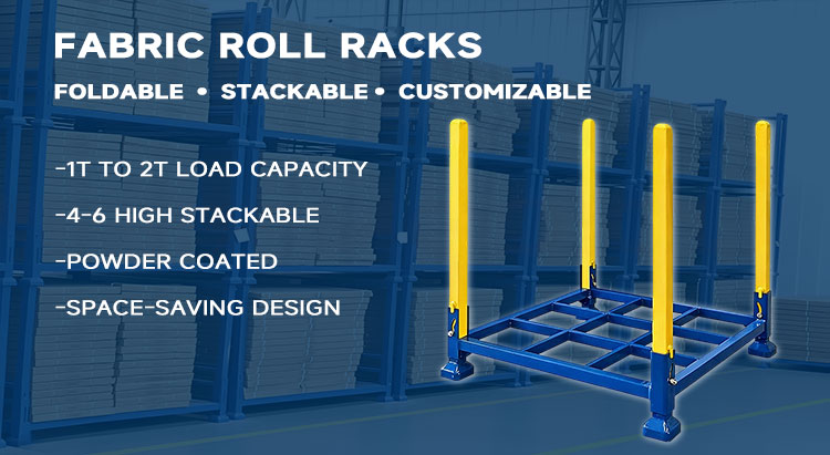 Fabric Roll Storage Rack Display 1
