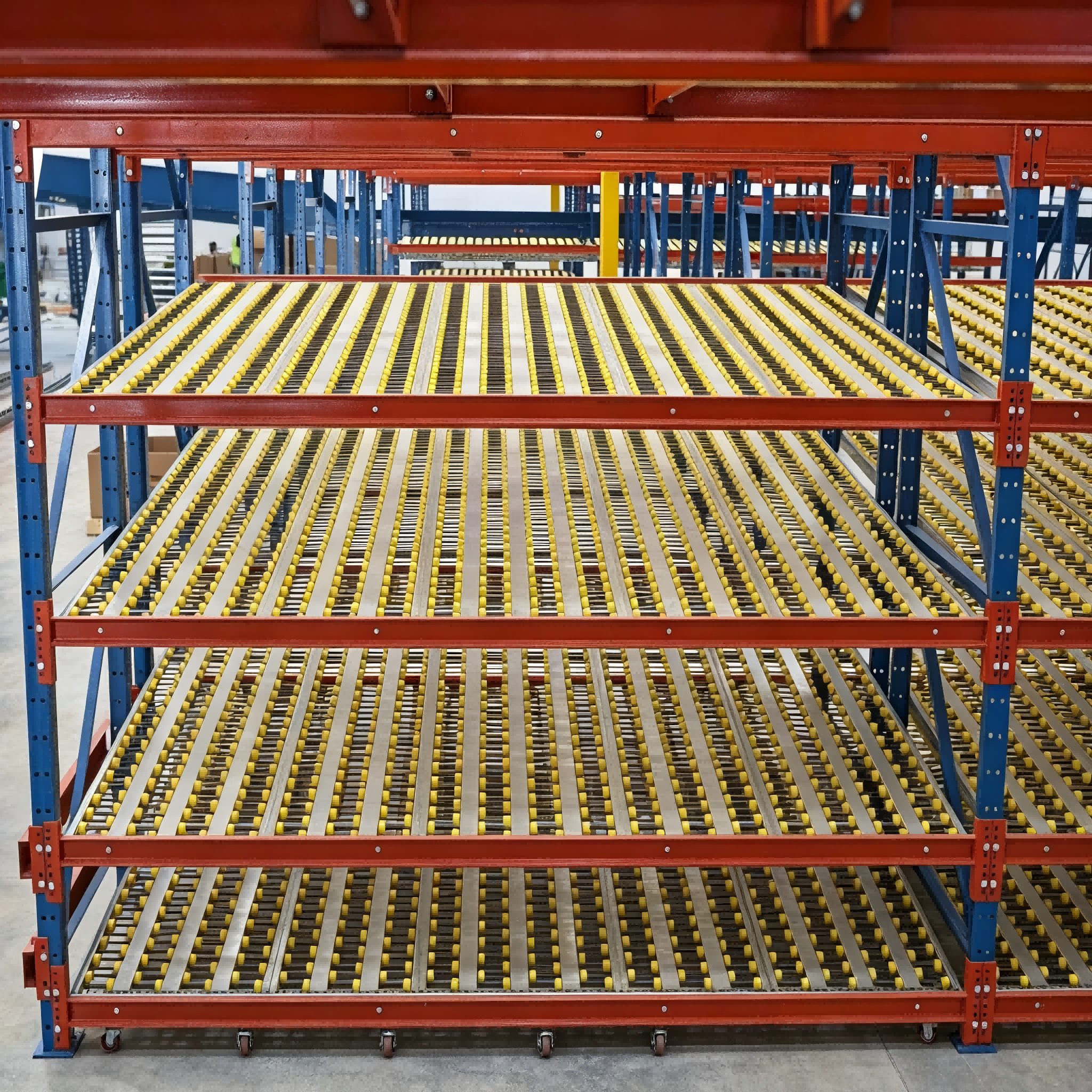 Gravity Carton Flow Racking Adjustable Roller Carton Flow Shelving FIFO for E-commerce Warehouse Order Fulfillment