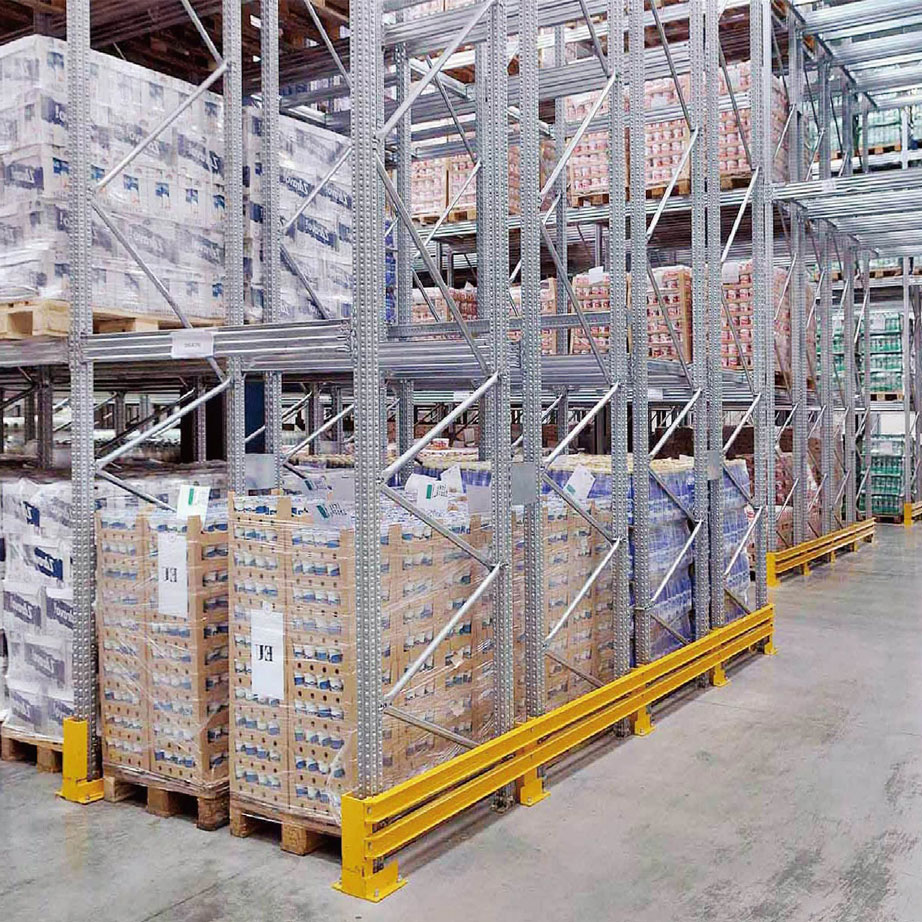 Double Deep Steel Pallet Racks Corrosion Protection Heavy Duty Stable Structure Warehouse Storage System for Logistics