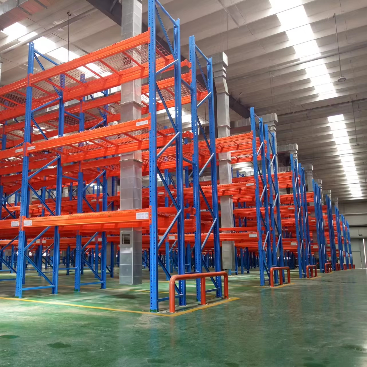 Galvanized Wire Mesh Deck Shelving Rack, Heavy Duty Industrial Storage Racking System for Warehouse &amp; Logistics Centers