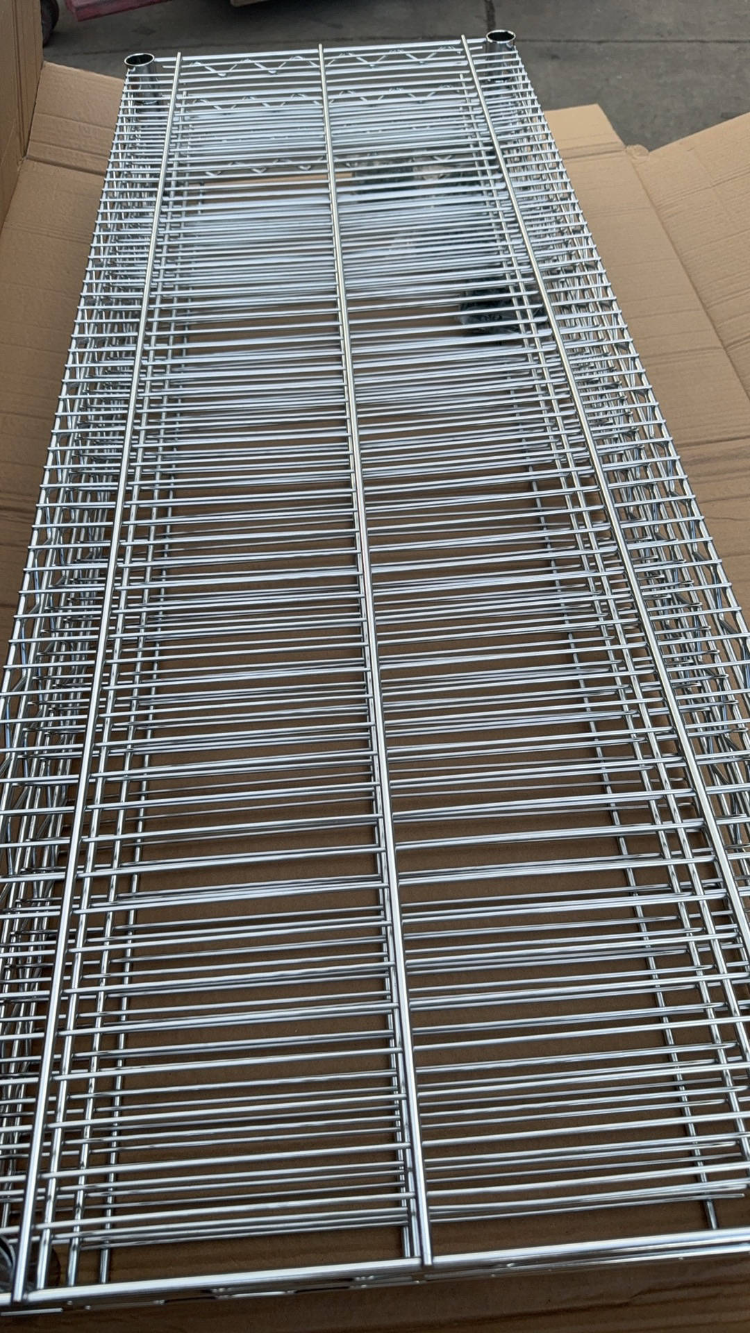 6 Layer Chrome Plated Carbon Steel Wire Shelving Rack Anti-Rust Adjustable Storage Unit for Warehouse