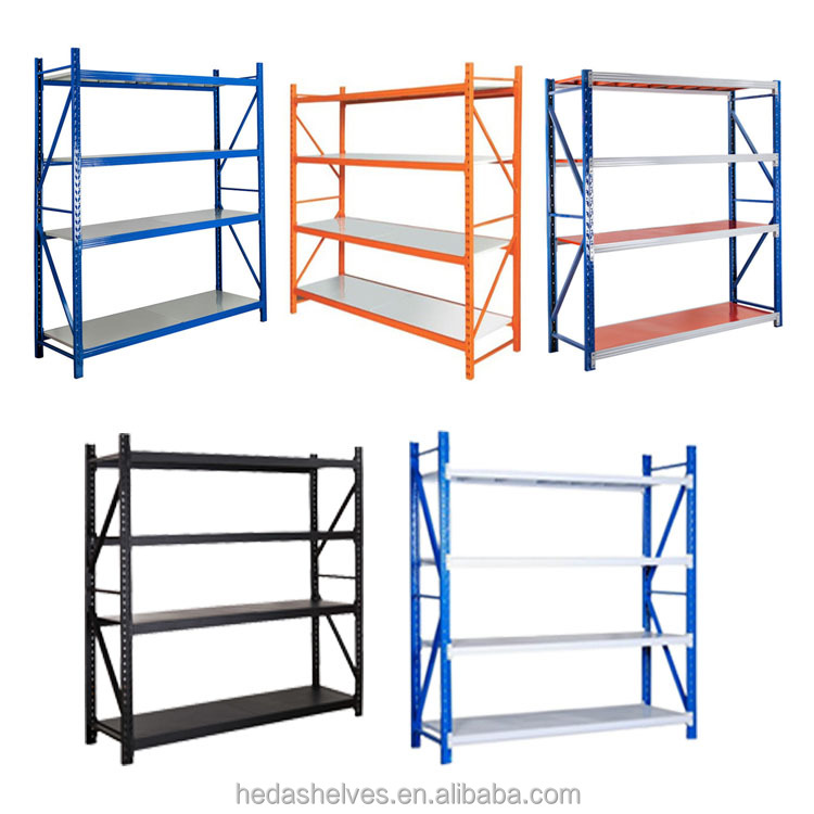 Heda Manufacture Factory Heavy Duty Industrial Warehouse Storage Rack Shelf Steel Racking System for Stacking Racks & Shelves