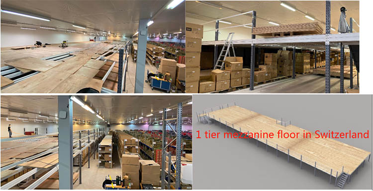 Warehouse Heavy Duty Steel Loft Platform Shelf Storage Attic Rack Pallet Racking Supported Mezzanine Floor Racks System