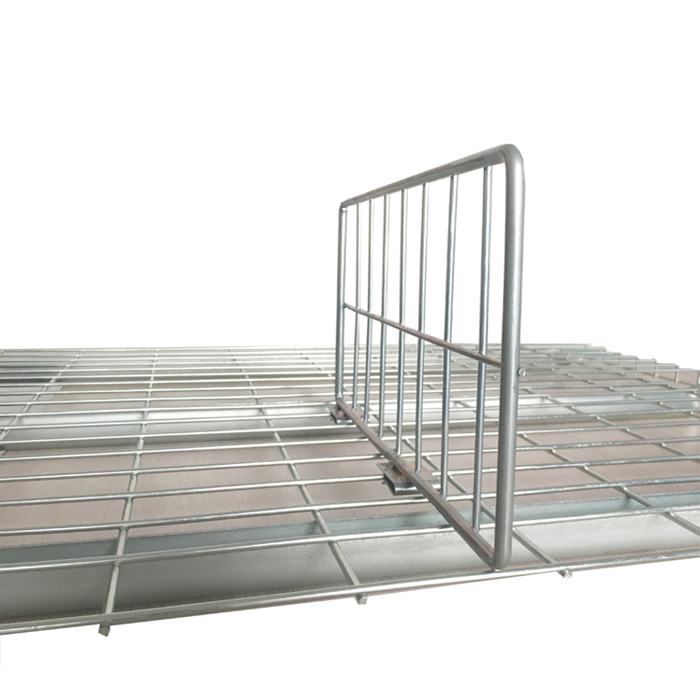 Galvanized Snap in Pallet Rack Bay Vertical Wire Mesh Dividers