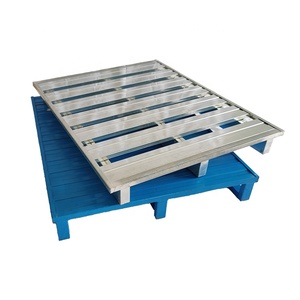 Hot Sale 1000-1500Kgs Long Life Warehouse Powder Coating Industrial Heavy Duty Forklift Storage Galvanized Steel Metal Pallets