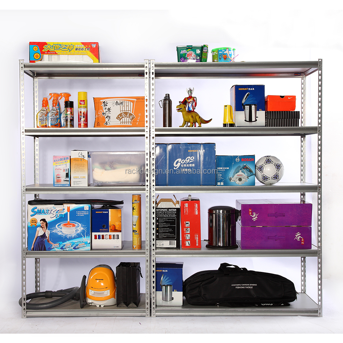 5 Level Boltless Corner Metal Racks Storage Warehouse Logistics Shelf Storage Rack Shelves Wholesale Slotted Angle Rack