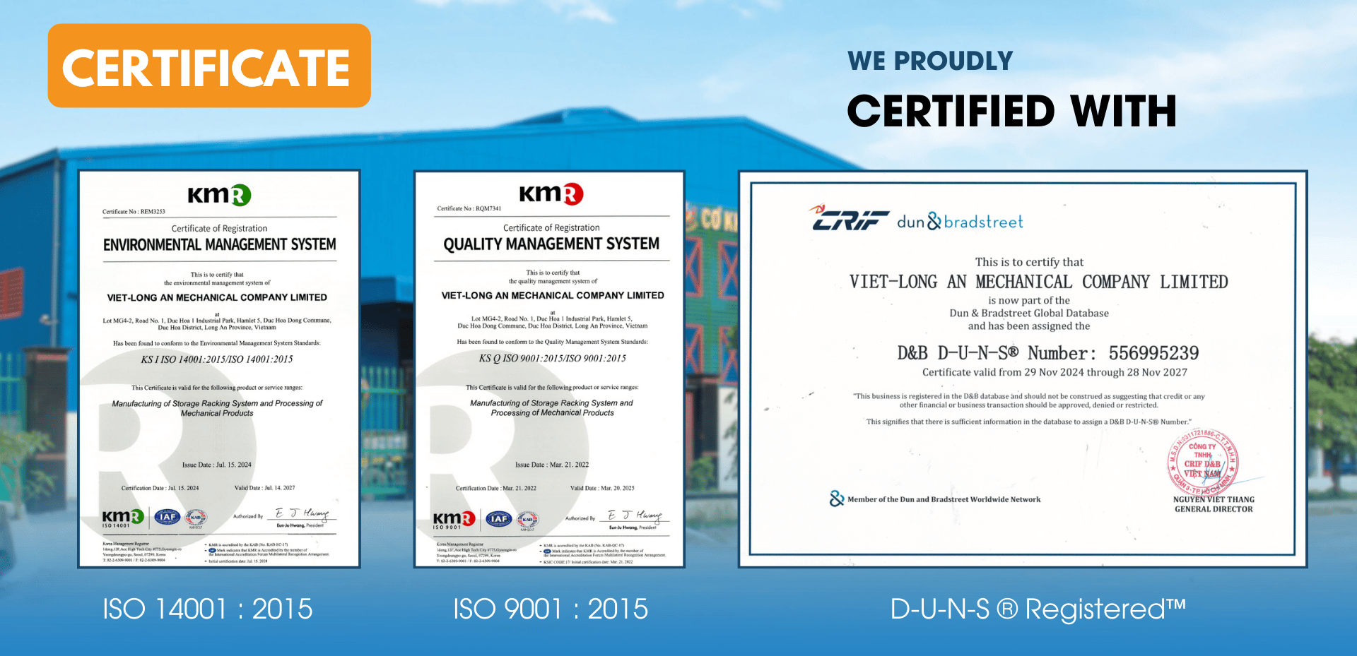 Certificates