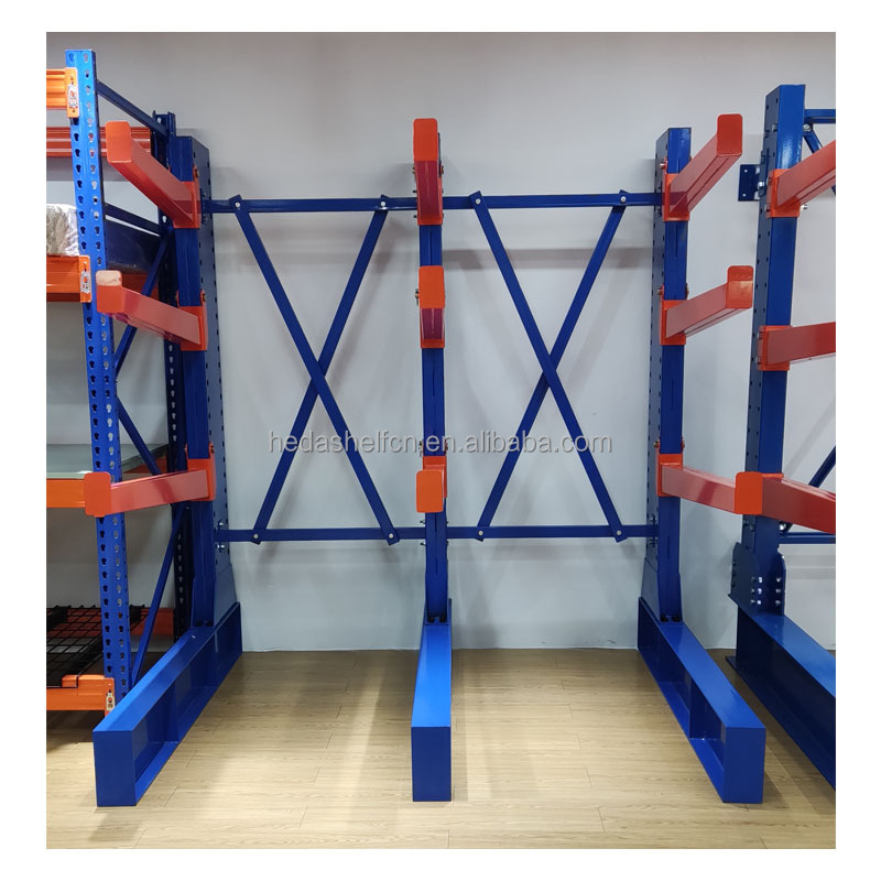 Double Sided Heavy Duty Cantilever Racking System Cantilever Racks Industrial Shelves Warehouse Racks