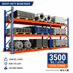 3500kg Extra Strong Industrial Steel Coil Motor Storage Heavy Duty Beam Pallet Warehouse Rack