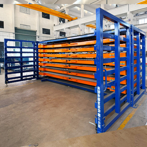 Industrial Steel Sheet Storage Rack with Roll-Out Shelves