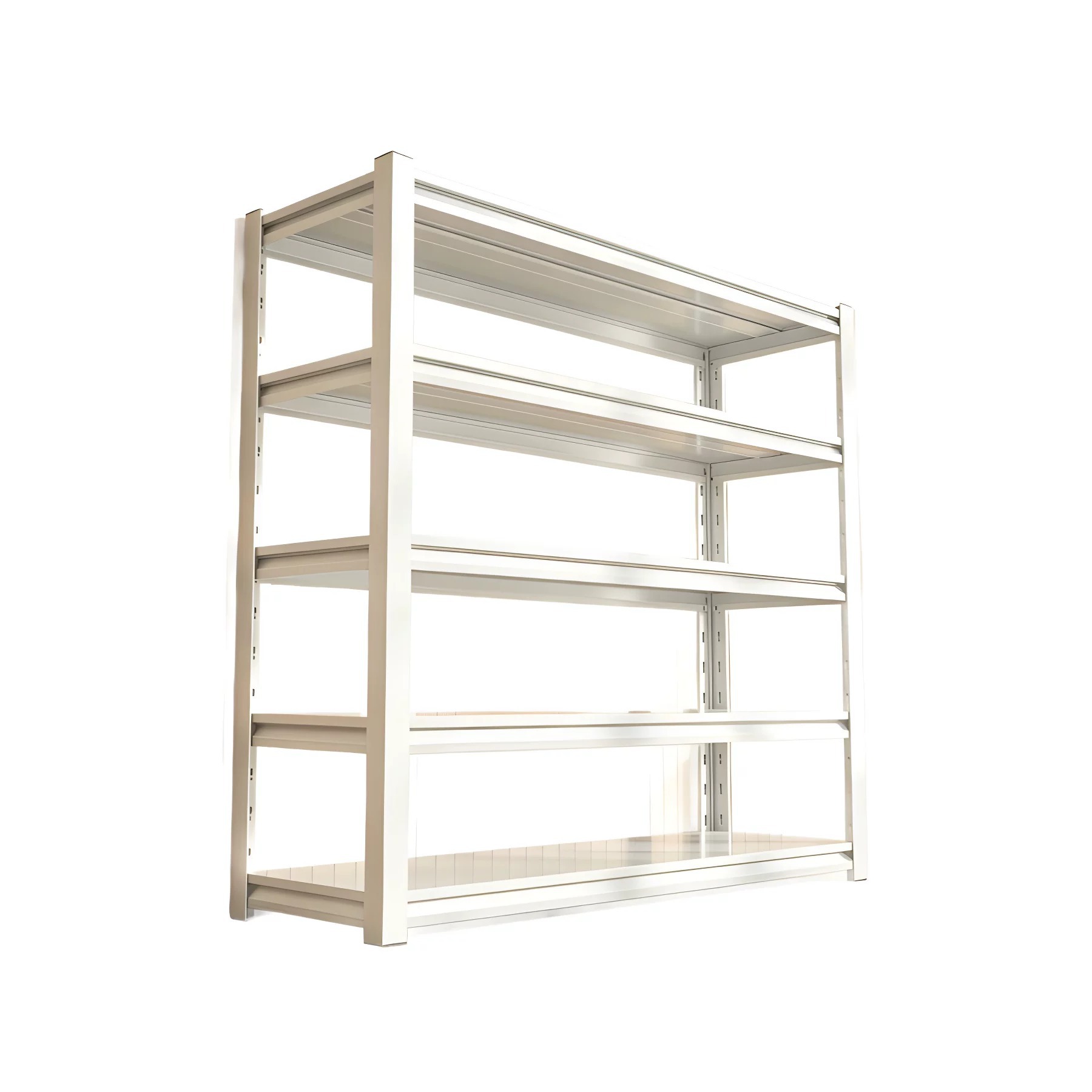 Multi-tier White Beam Type Shelving Unit Home Living Room Balcony Floor-standing Storage Rack Warehouse Supermarket Organizer