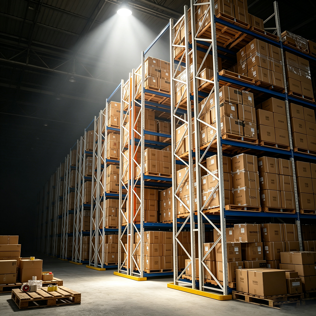 Industrial Heavy Load Selective Pallet Racking System Adjustable BeamHeight Metal Warehouse Storage Rack for Logistics Warehouse