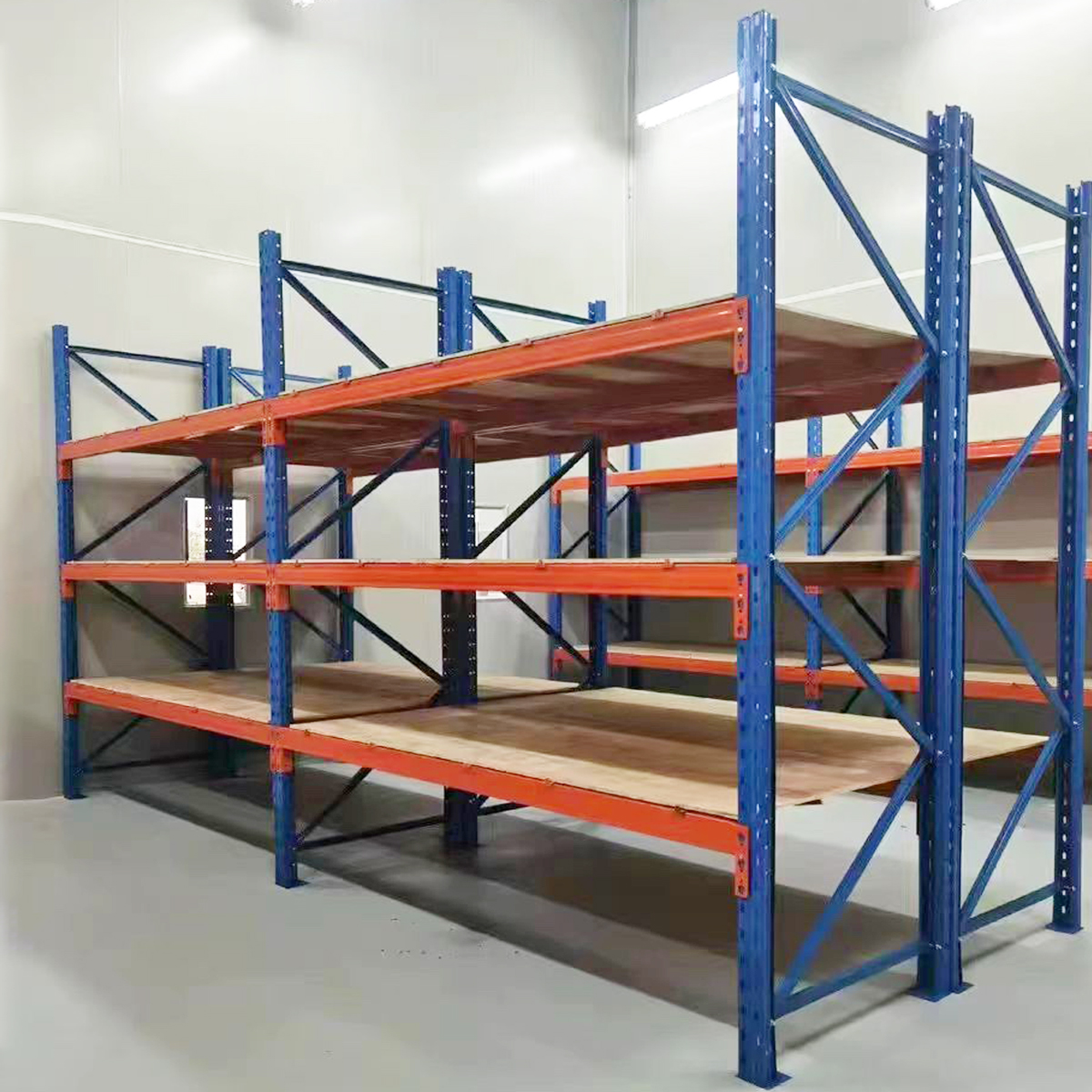 Industrial Storage Rack System - Heavy Duty Steel Grow Shelves with Reinforced Wood Platforms for Warehouses &amp; Greenhouses