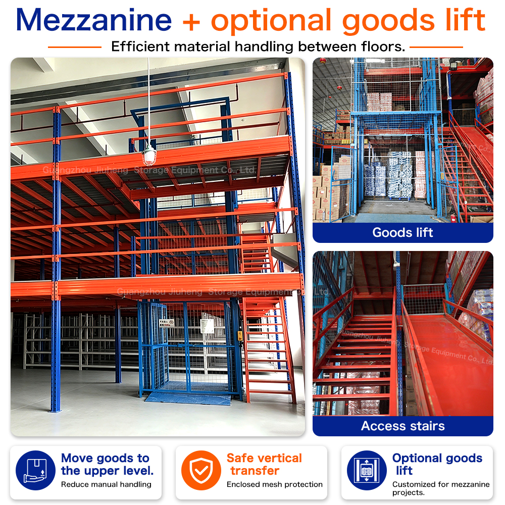 Industrial Warehouse Mezzanine Rack Heavy Duty Steel Storage Platform Multi Tier Shelving Space Saving Equipment