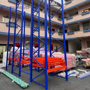 Push Back Pallet Rack for cold storage staging and medium SKU storage