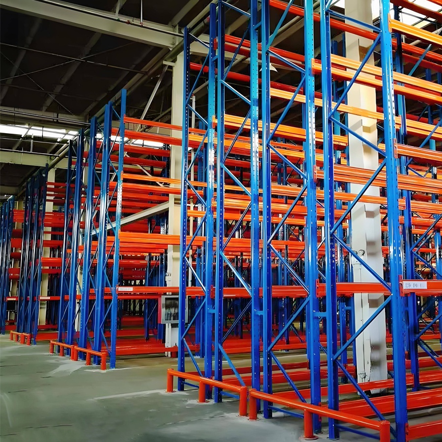 Double Deep Steel Pallet Racks Corrosion Protection Heavy Duty Stable Structure Warehouse Storage System for Logistics