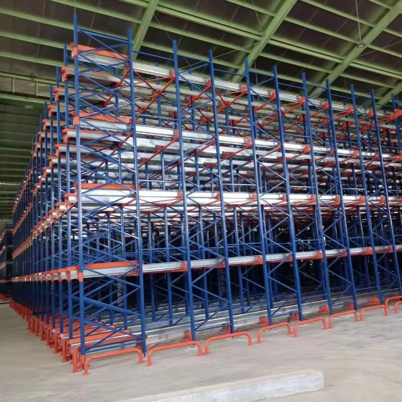 High Efficiency Auto Rack Shuttles Warehouse Racking Stacking Racks & Shelves Storages Rack Pallet Shuttle System