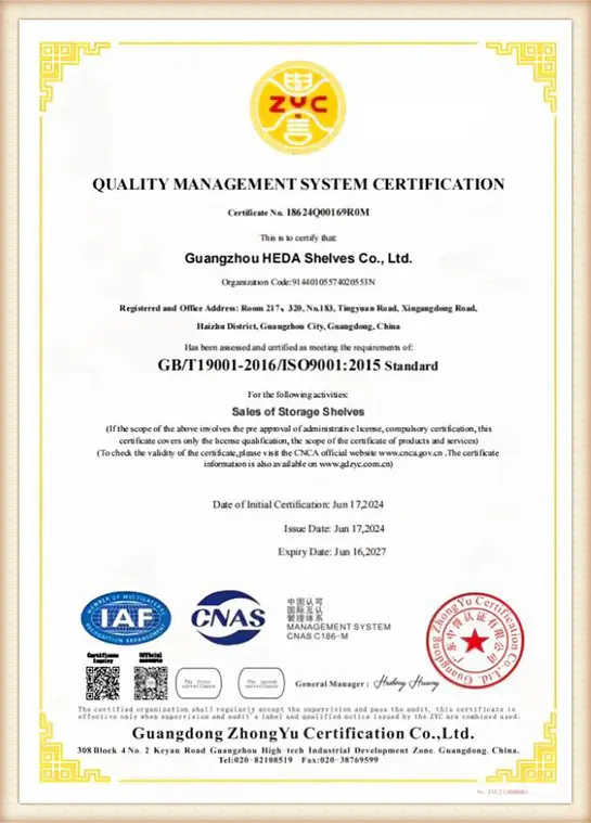 ISO 9001:2015 Quality System Standard