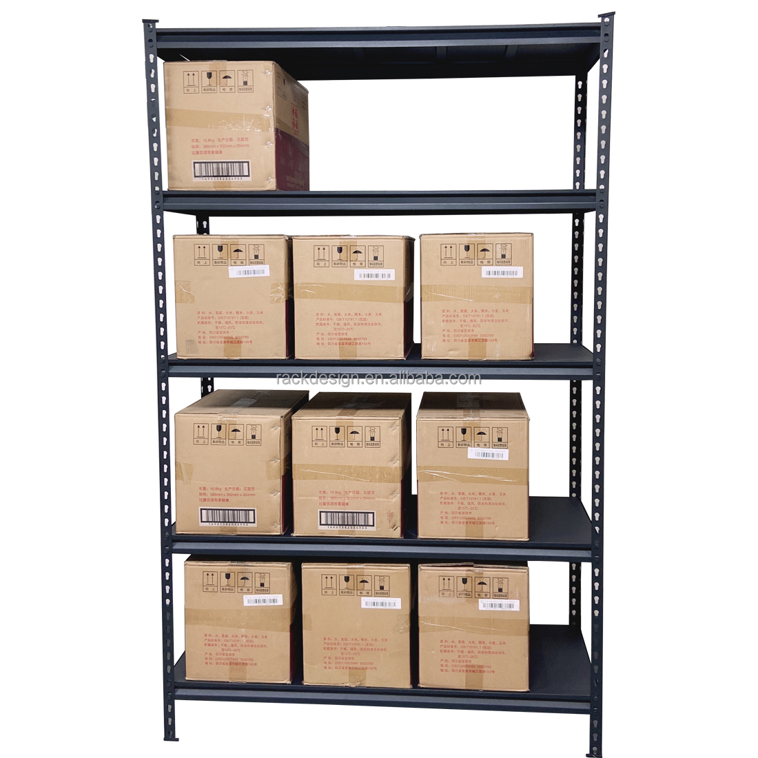 5 Level Boltless Corner Metal Racks Storage Warehouse Logistics Shelf Storage Rack Shelves Wholesale Slotted Angle Rack