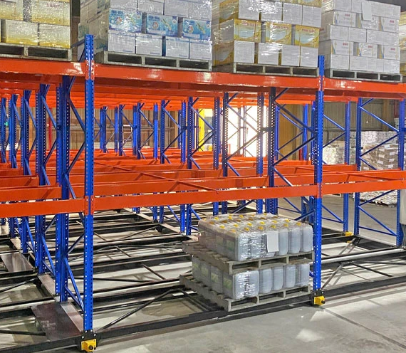 INDUSTRIAL MOBILE RACKING SOLUTION Easily Move and Sort Heavy-duty Charge (up to 8000 Lbs). Reclaim Space
