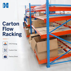 Warehouse Flow Rack Carton Gravity Roller FIFO Storage Racking System