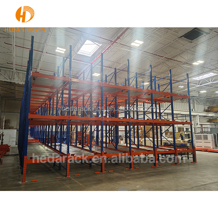 FIFO High Efficient Warehouse Storage Gravity Pallet Flow Racks Roller Rack/Pallet Flow Racking