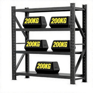 Boltless Racking System Cold-rolled Steel 4/5 Anti-Rust Powder Coated Freestanding Customizable Sizes Thickened Commercial Rack