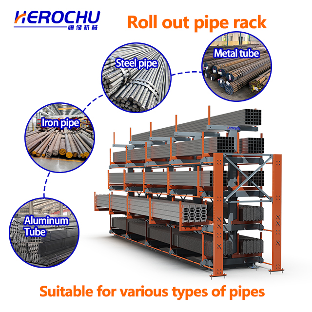 Double Cantilever Steel Storage Racking Shelving Unit Galvanized Electrostatic Powder Coating Plug-In Installation Blue