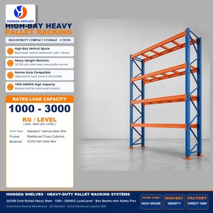 Push Back Pallet Rack Heavy Duty Warehouse Storage Racking System Multi Tier High Density for Industrial Logistics Center Use