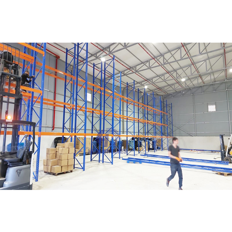 Customization Pallet Racking System Beams Metal Pallet Storage Racking Push Back Pallet Racking Narrow Aisle Pallet Racking