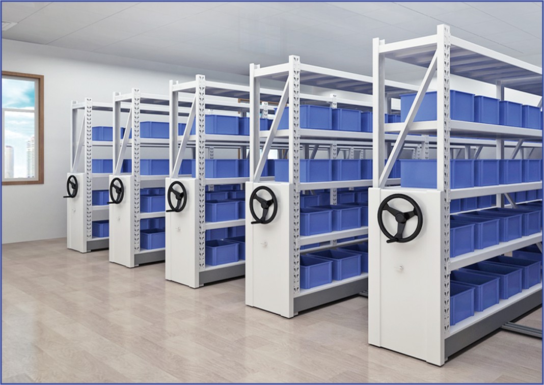 Steel Large Archives Mobile Shelving Metal Movable Compactor Filing Cabinet Mass Compactor Full Space Warehouse Rack