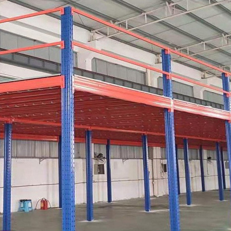 Peterack CE Certified Heavy Duty Supported Mezzanine Floor With Stair Steel Industrial Warehouse Floor Platform Pallet Racking