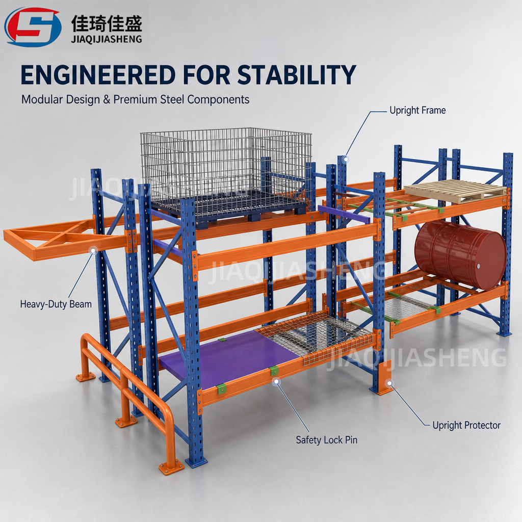 Custom Warehouse Beam Racking Selective Pallet Rack System Q235 Carbon Steel Pallet Storage Racking Selective Pallet Rack