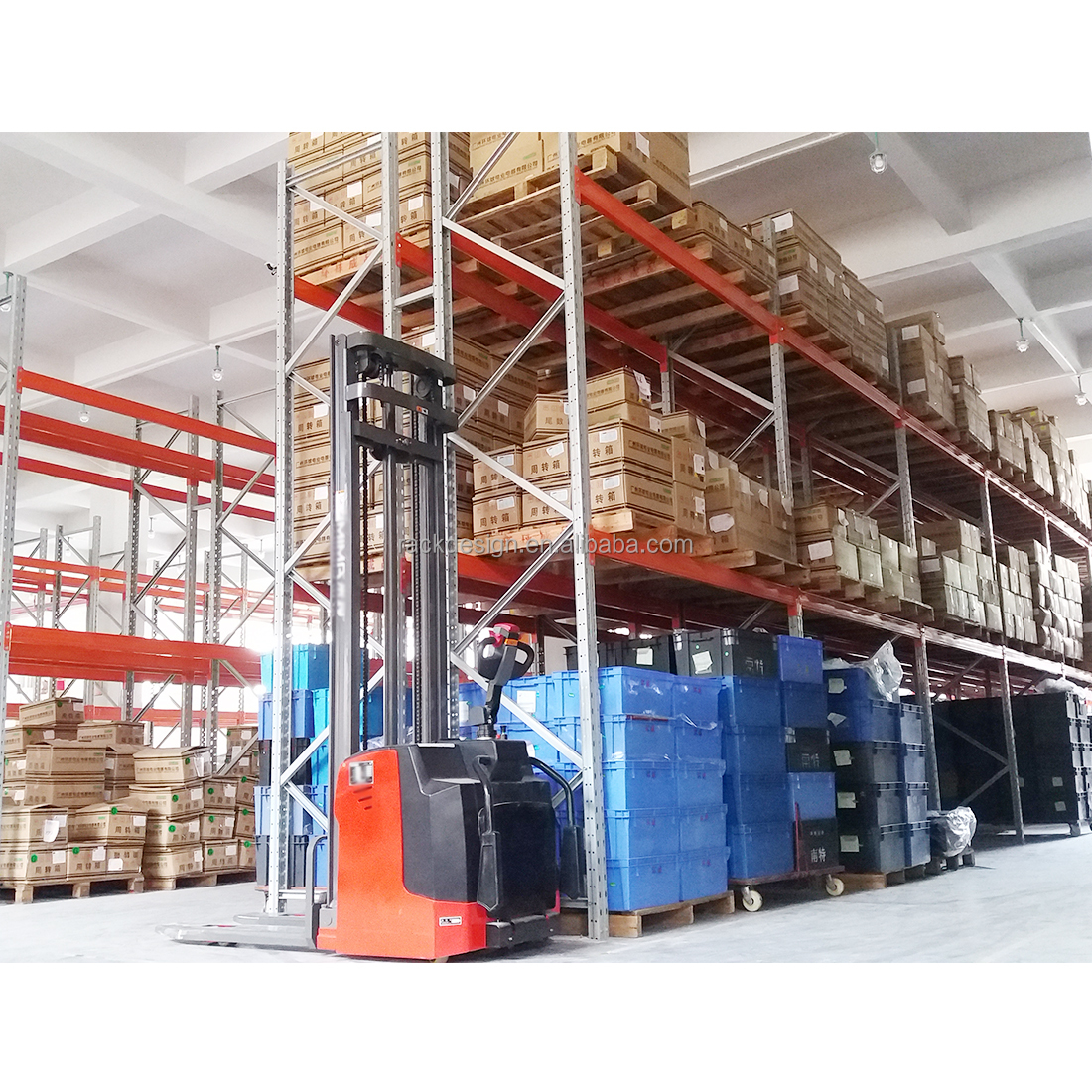 Warehouse Industrial High Bay Selective Heavy Duty Racking Systems Industrial Storage Shelves 24" Pallet Rack Upright