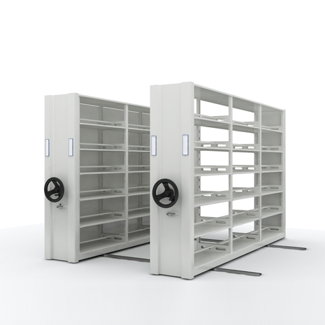 High Density Mobile Filing Shelving System Manual Compactor Movable Racking Compact Shelves