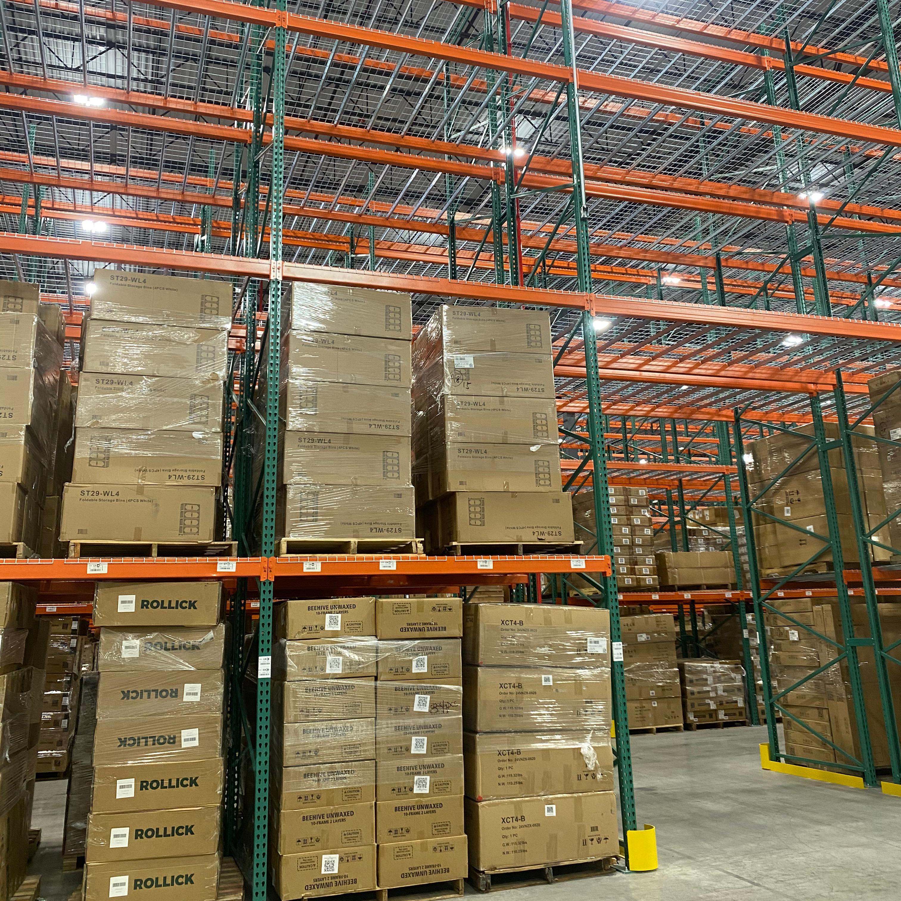 High-Load RMI Certified Industrial US Inventory Warehouse Rack Heavy-Duty Teardrop Pallet Rack System For Heavy Cargo