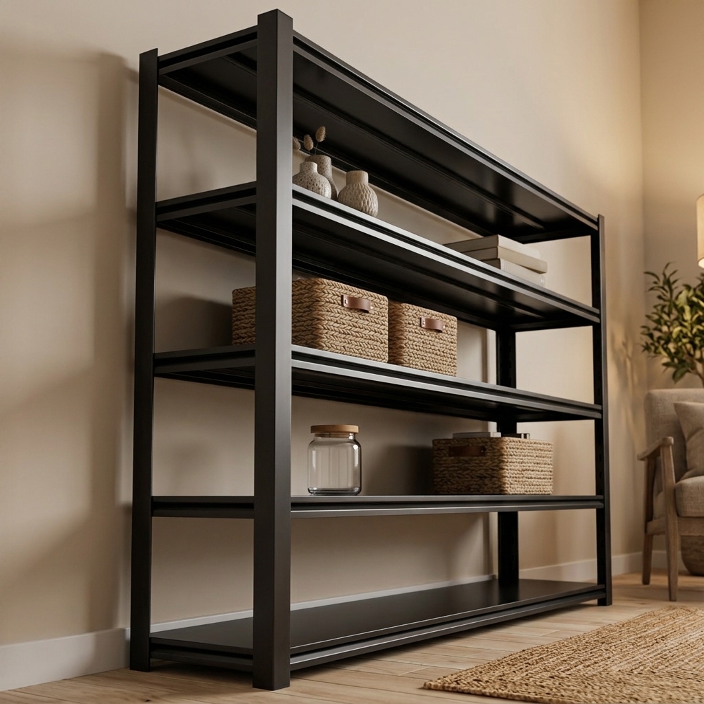 Multi Layer Steel Storage Shelf Boltless Assembly Metal Shelving Rack for Garage Home Kitchen Furniture