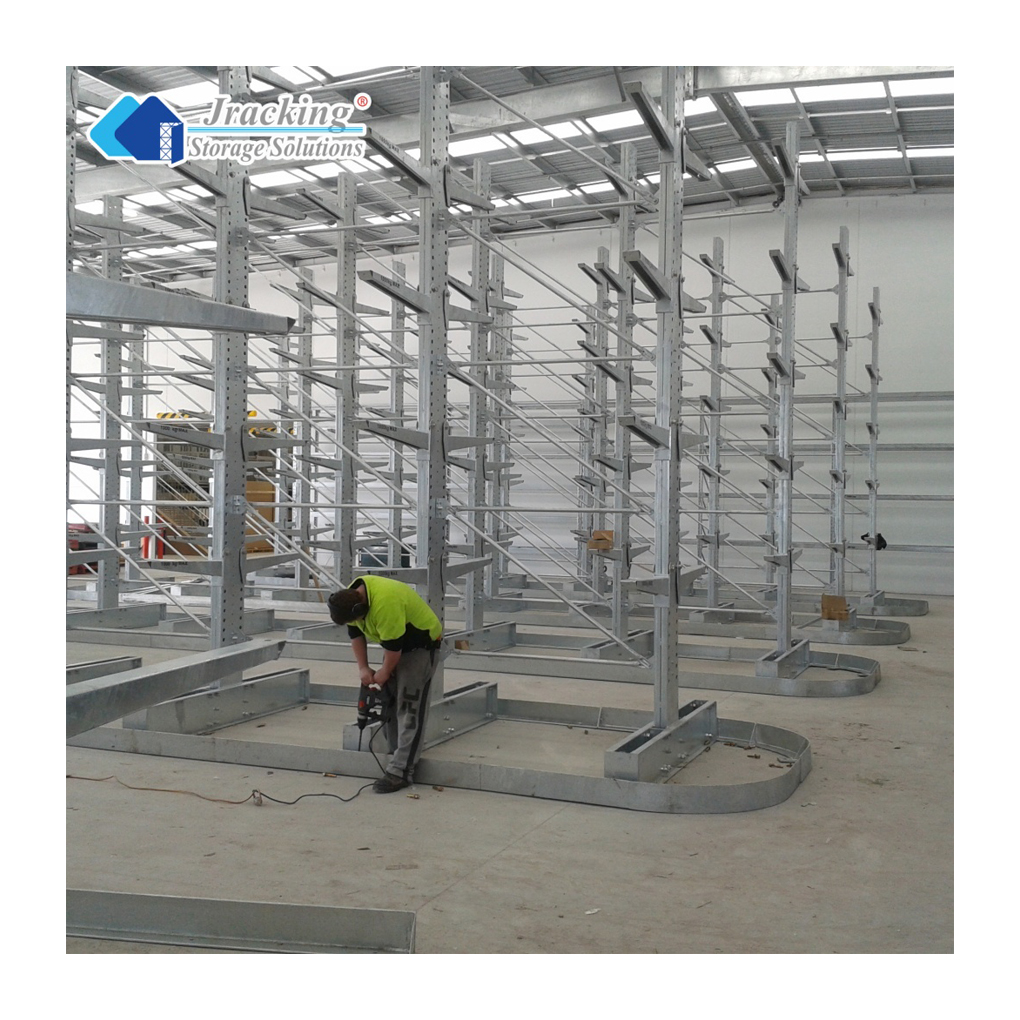 Jracking Outdoor Industrial Storage Shelving Heavy Duty Cantilever Racking System for Long Pipe Storage