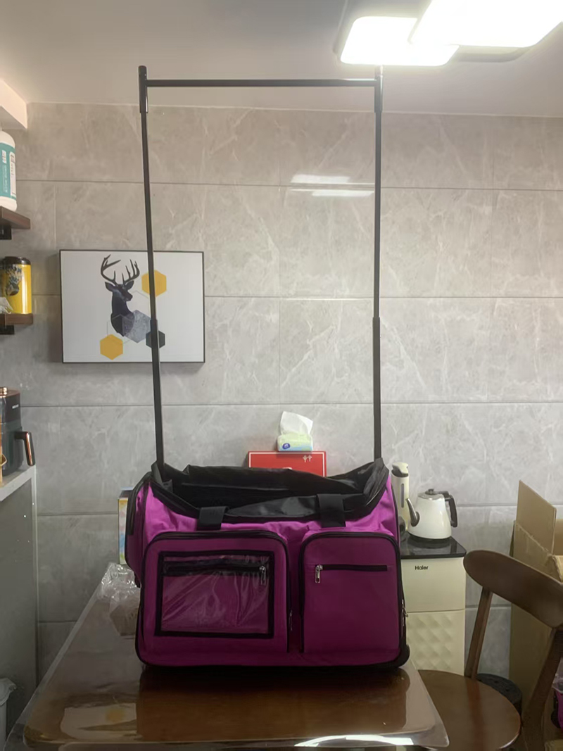 Free sample Top-rated Wheeled Collapsible Rolling Garment Rack for Dance Costumes, Duffel Bags, and Rolling Dance Bags with Rack