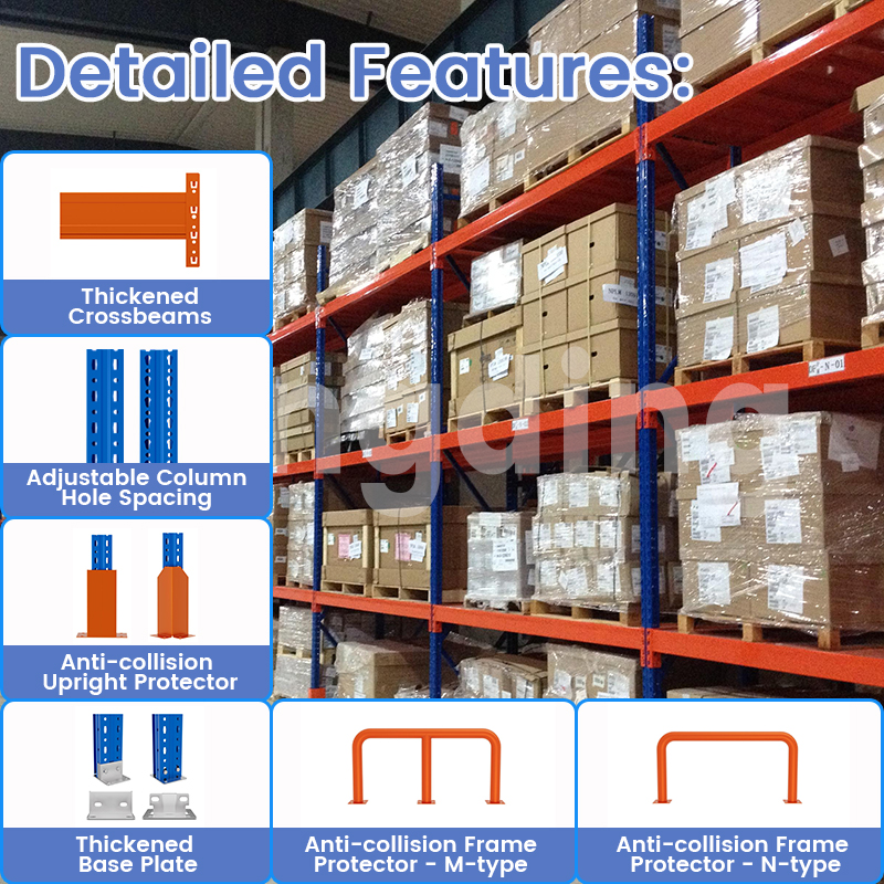 Adjustable High Quality Heavy Duty Selective Pallet Racking 3000KG Load Industrial Warehouse Heavy Duty Storage Pallet Racks