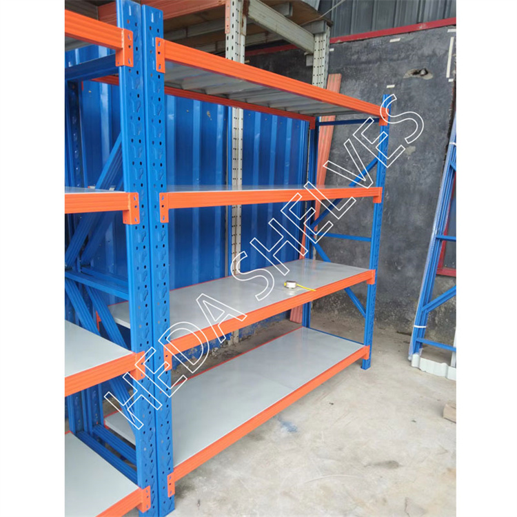 Customized Factory Supply Industrial Workshop Display Shelving Iron Shelves Storage Rack in Warehouse Light Iron Rack