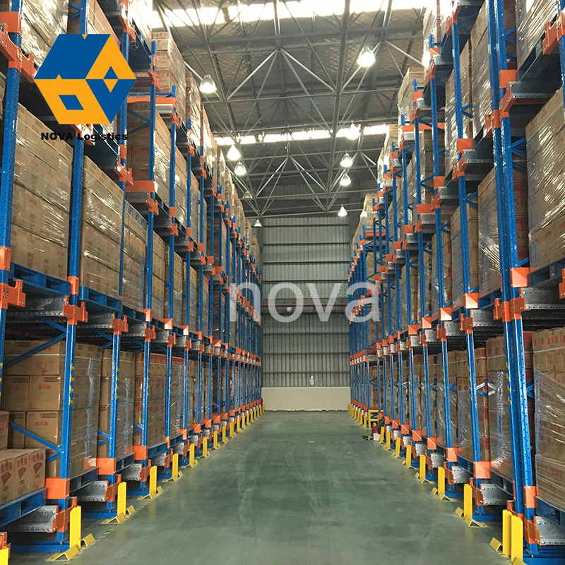 Manufacturer Automated 2 Way Radio Shuttle Rack System Warehouse Storage Steel Heavy Duty Drive in Shuttle Pallet Racking System