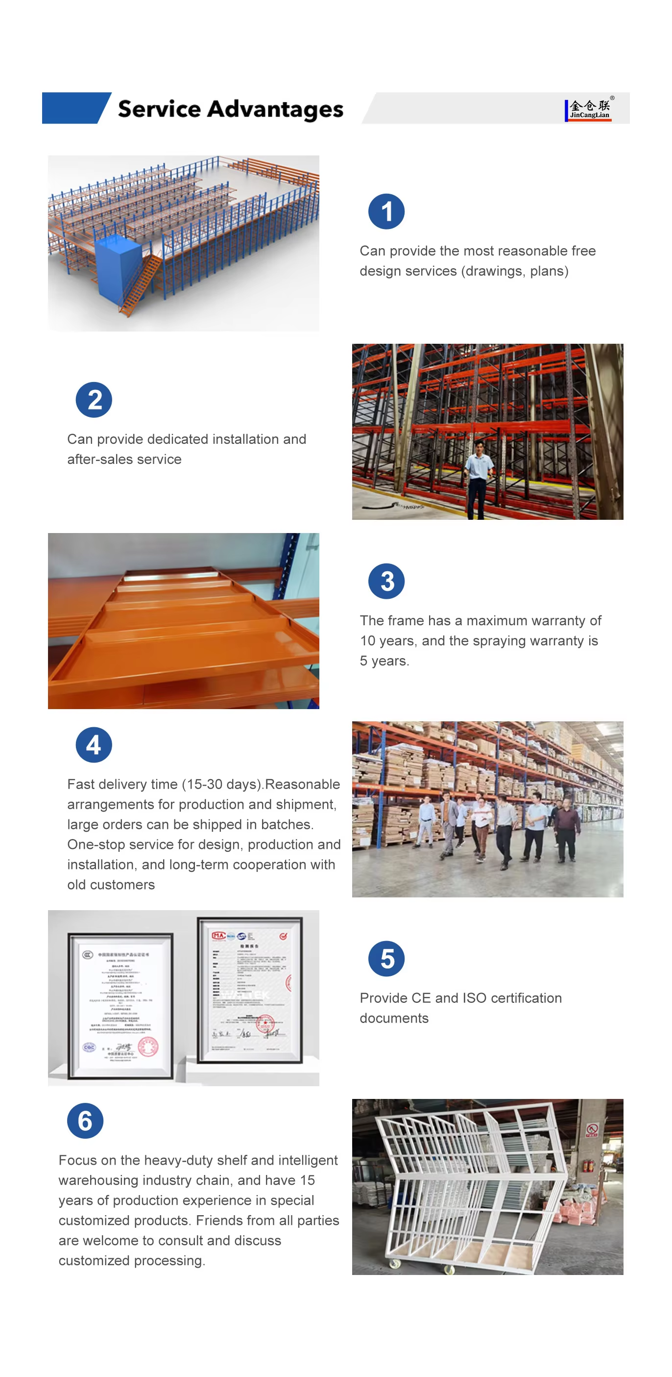 Heavy-Duty Steel Warehouse Racks 5-Layer Corrosion Protected Cantilever Storage Shelf