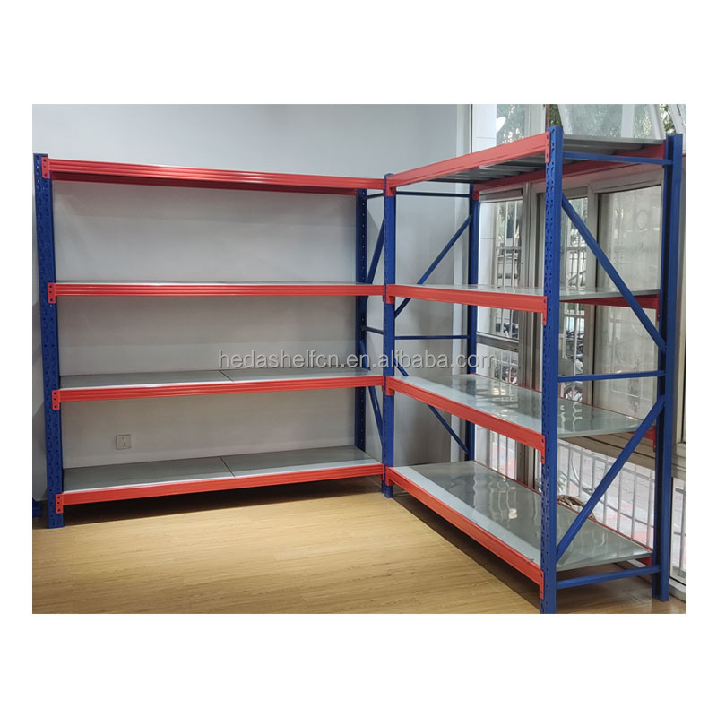 Boltless Adjustable Heavy Duty Load-Bearing 500kg/Layer Steel Racks Warehouse Industrial Stack Storage Racking Shelving System